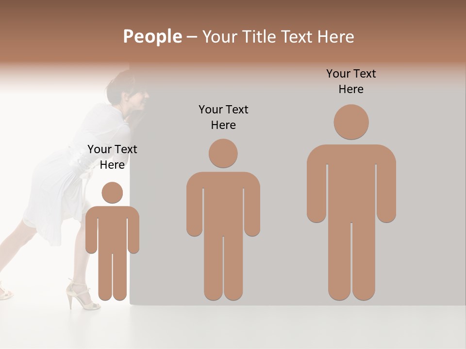 Commercial Advertising Businesswoman PowerPoint Template