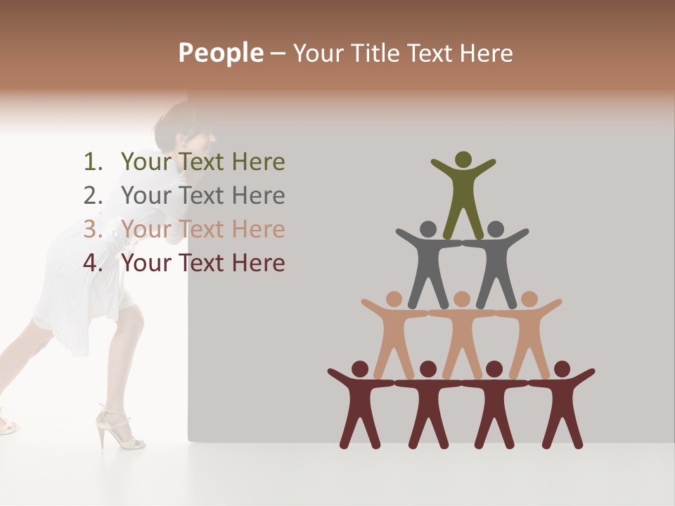 Commercial Advertising Businesswoman PowerPoint Template