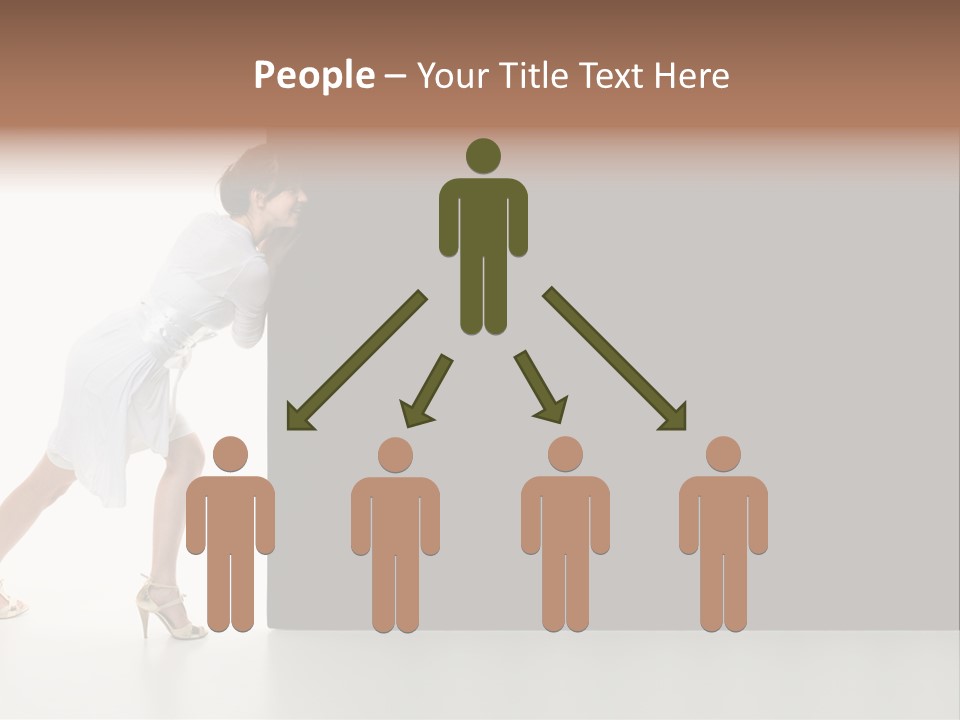 Commercial Advertising Businesswoman PowerPoint Template