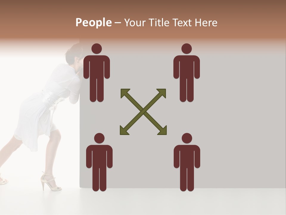 Commercial Advertising Businesswoman PowerPoint Template