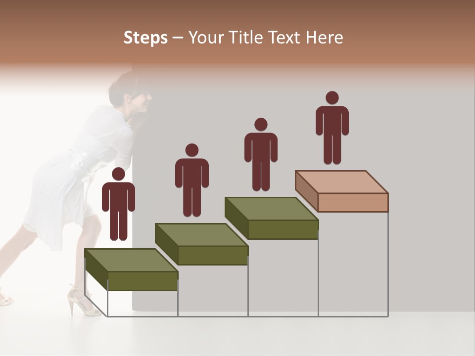 Commercial Advertising Businesswoman PowerPoint Template