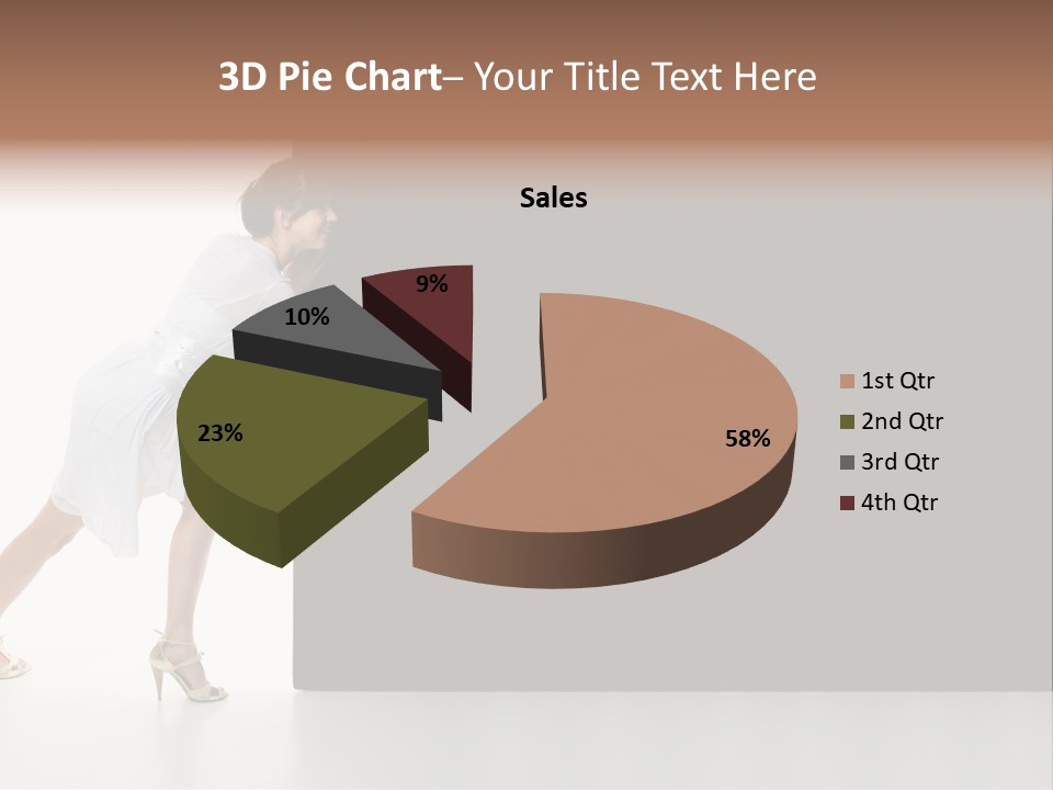 Commercial Advertising Businesswoman PowerPoint Template