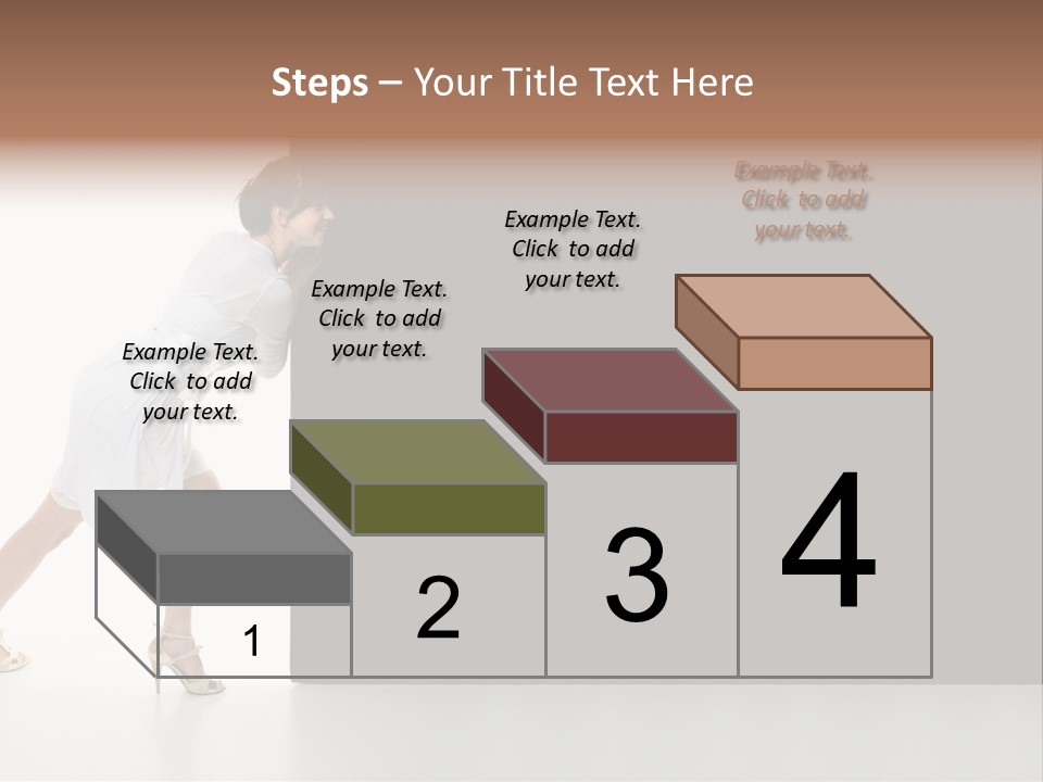 Commercial Advertising Businesswoman PowerPoint Template