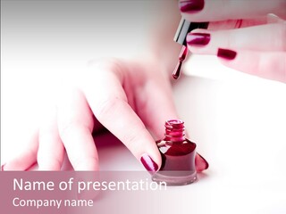 Bottle Esteem Beautician PowerPoint Template