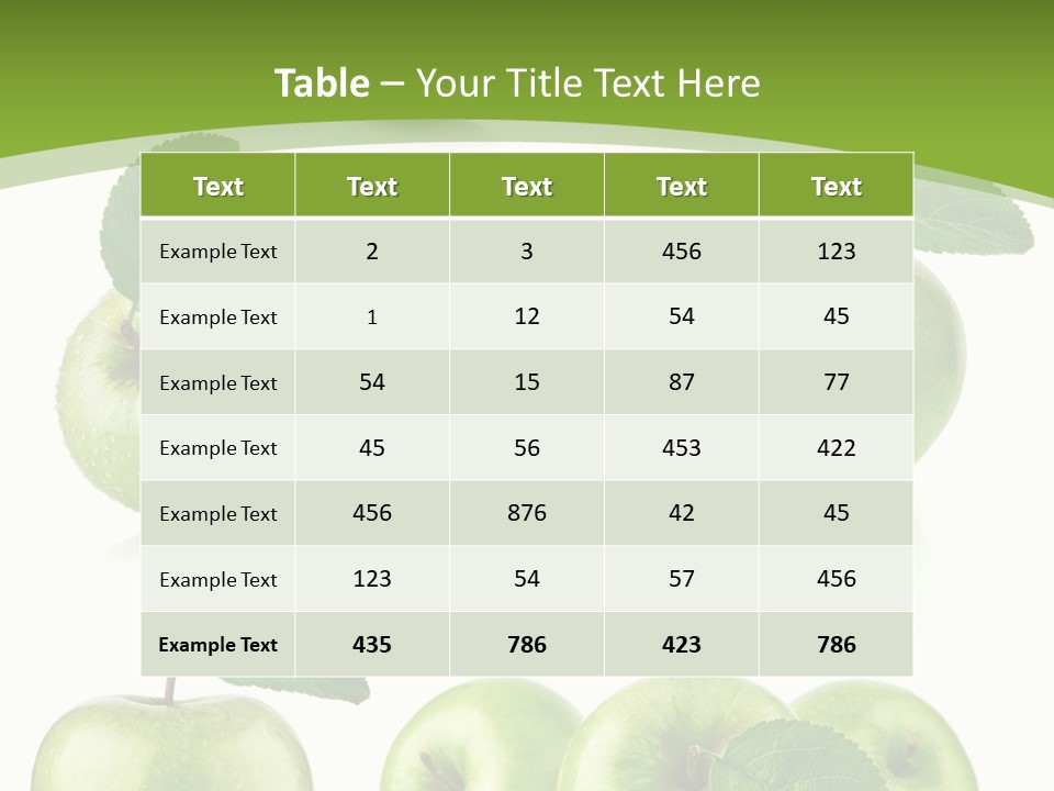 Isolated Leaf Food PowerPoint Template