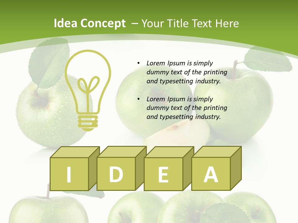 Isolated Leaf Food PowerPoint Template