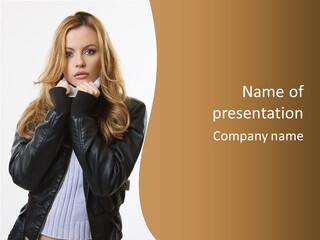 One Thinking Lady PowerPoint Template