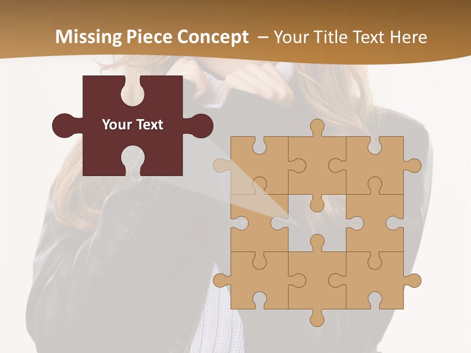 One Thinking Lady PowerPoint Template