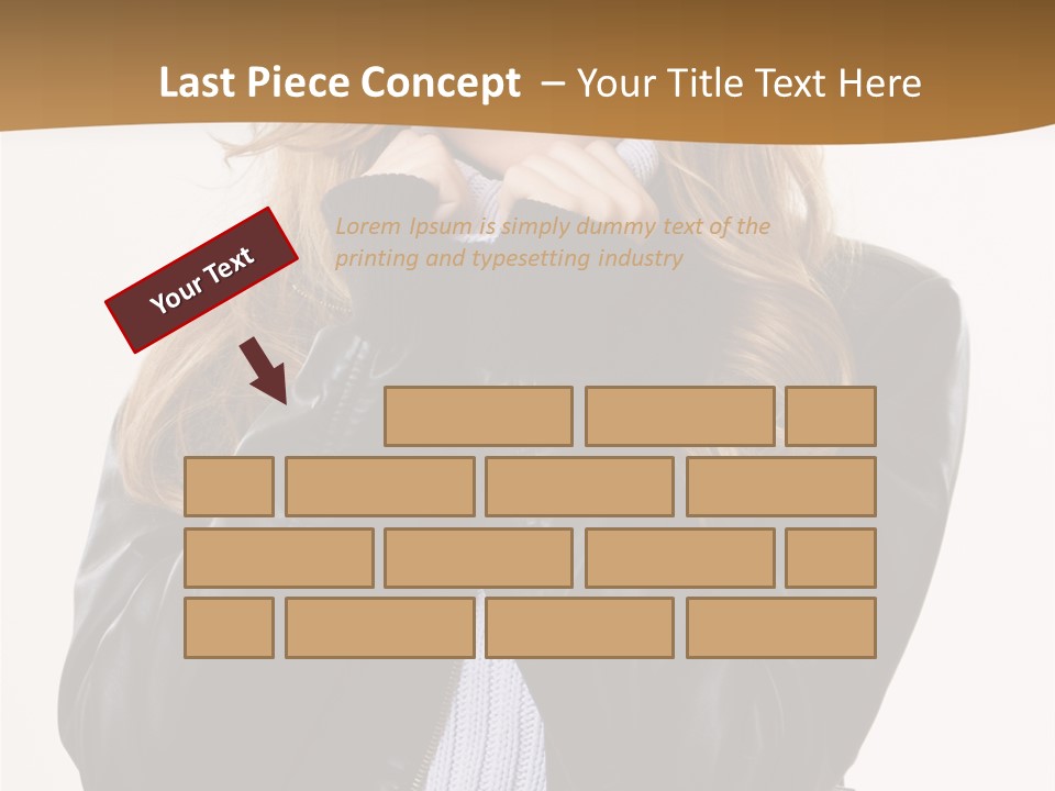 One Thinking Lady PowerPoint Template