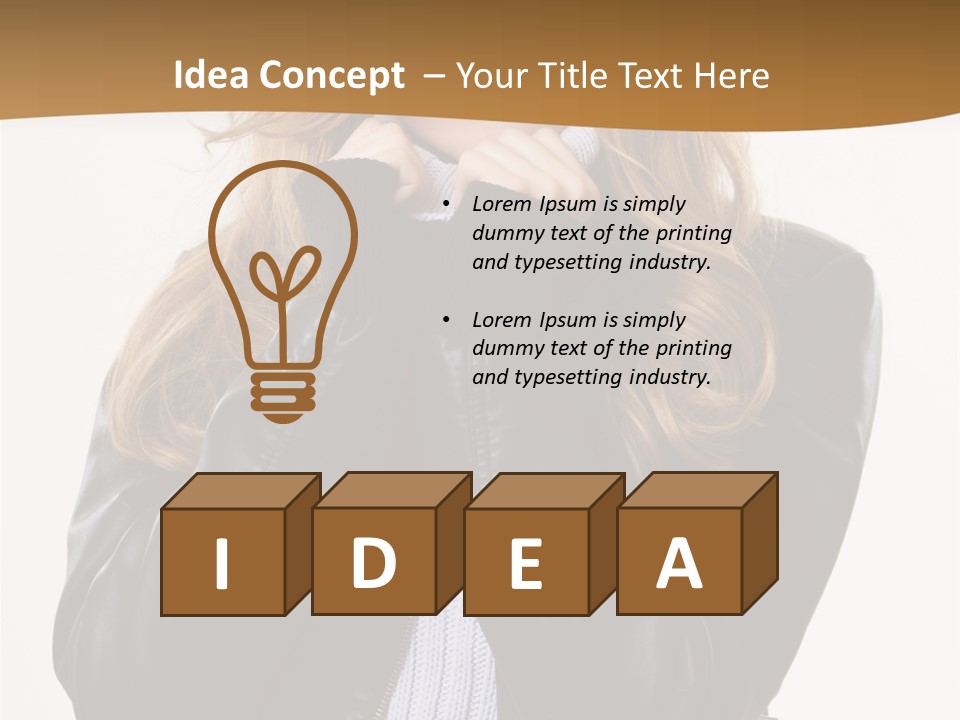 One Thinking Lady PowerPoint Template