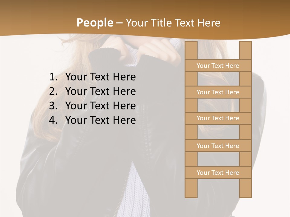 One Thinking Lady PowerPoint Template