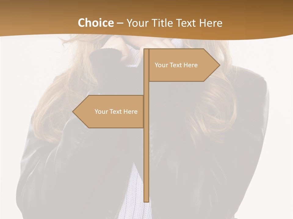 One Thinking Lady PowerPoint Template