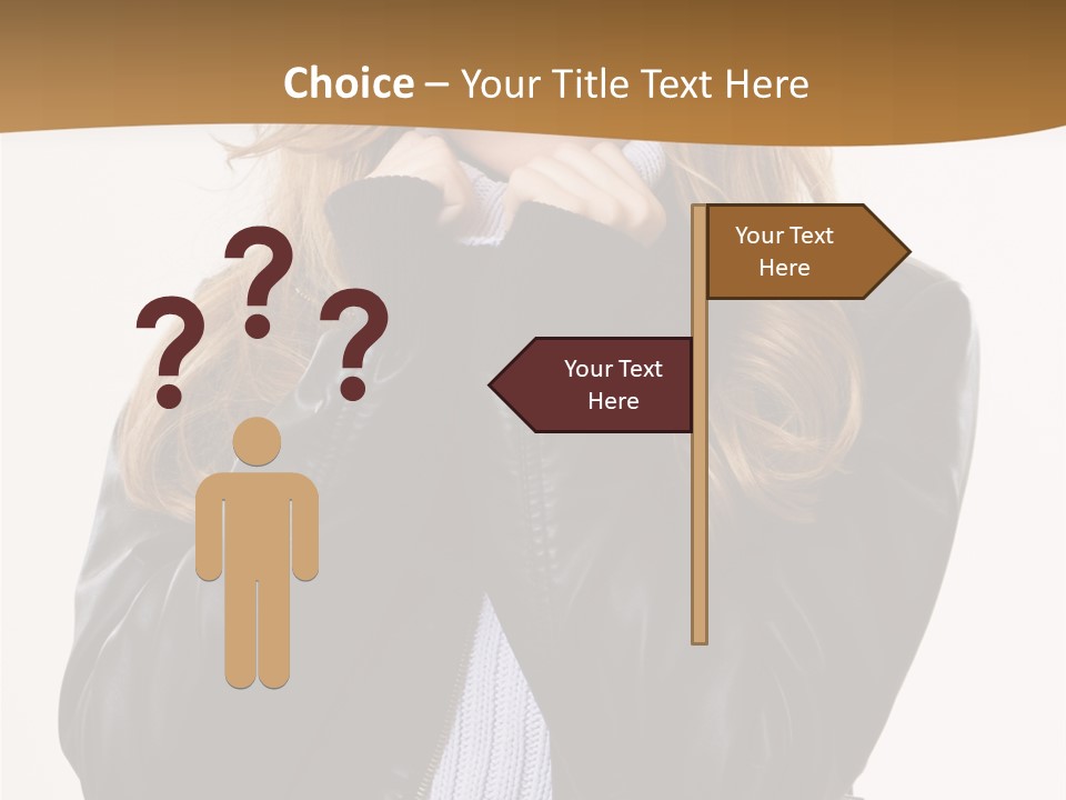 One Thinking Lady PowerPoint Template