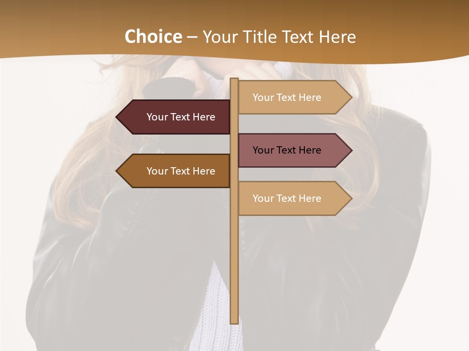 One Thinking Lady PowerPoint Template