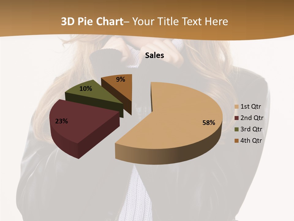 One Thinking Lady PowerPoint Template