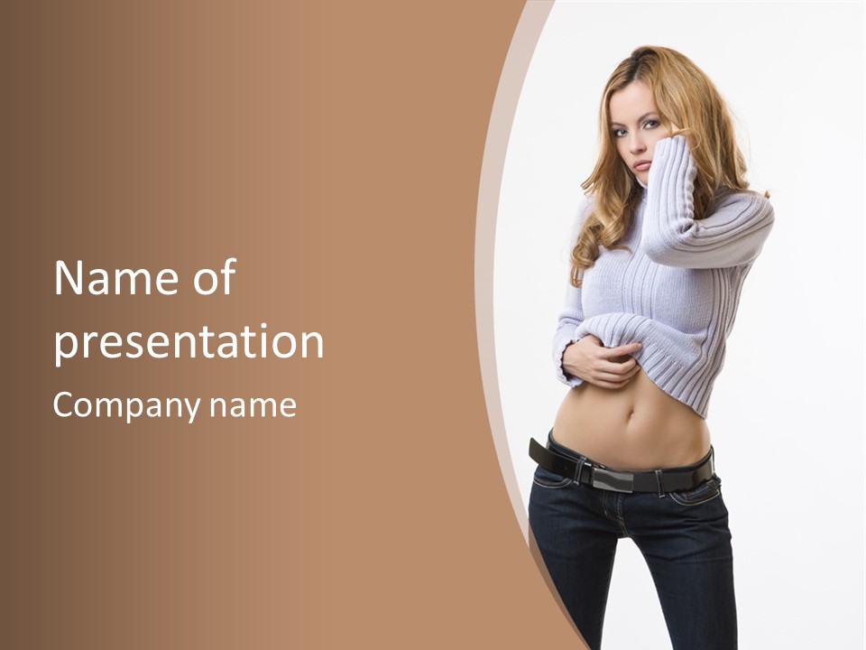 Po Ing Belt Beauty PowerPoint Template