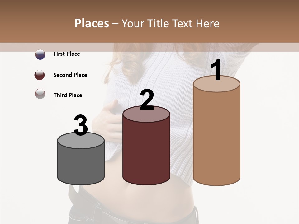 Lady Girl Blue PowerPoint Template