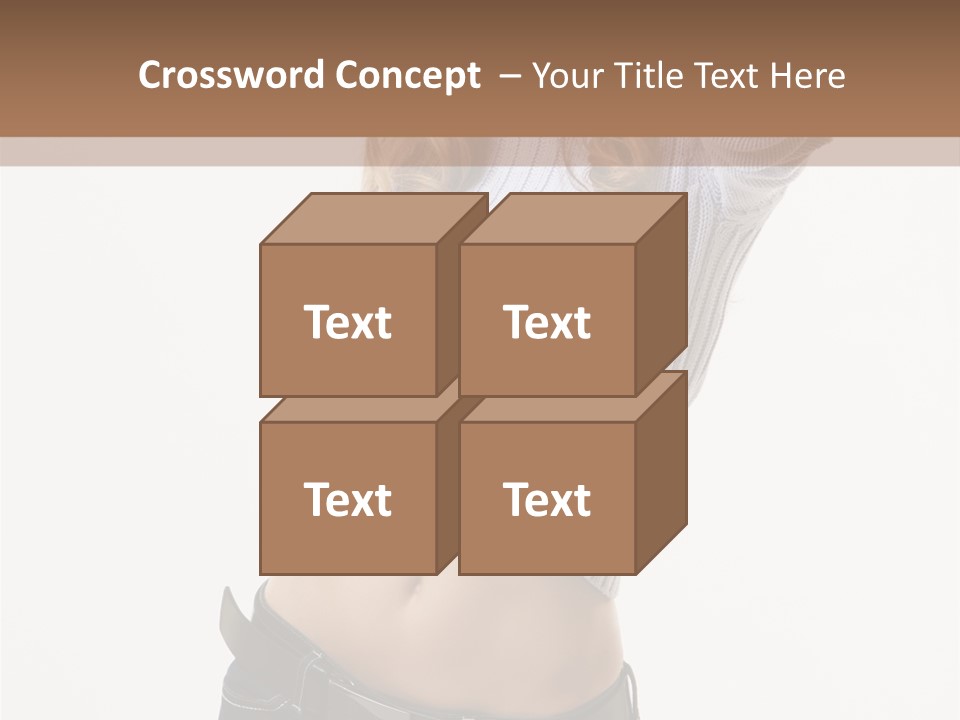 Lady Girl Blue PowerPoint Template