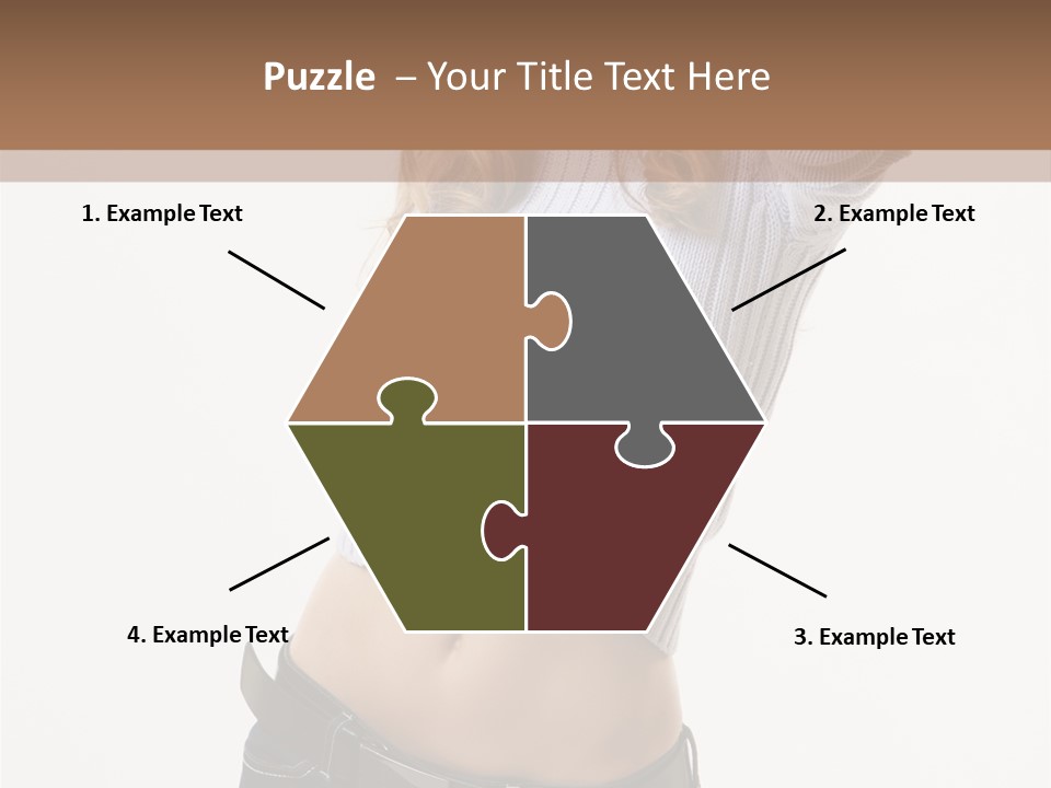 Lady Girl Blue PowerPoint Template