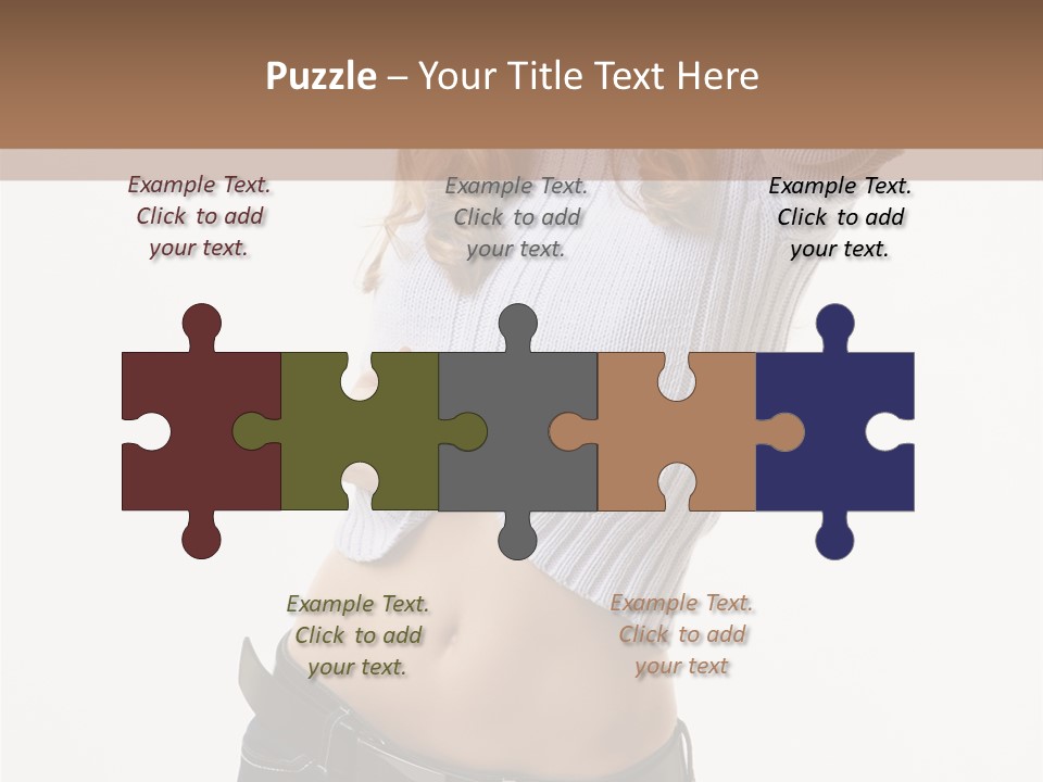 Lady Girl Blue PowerPoint Template