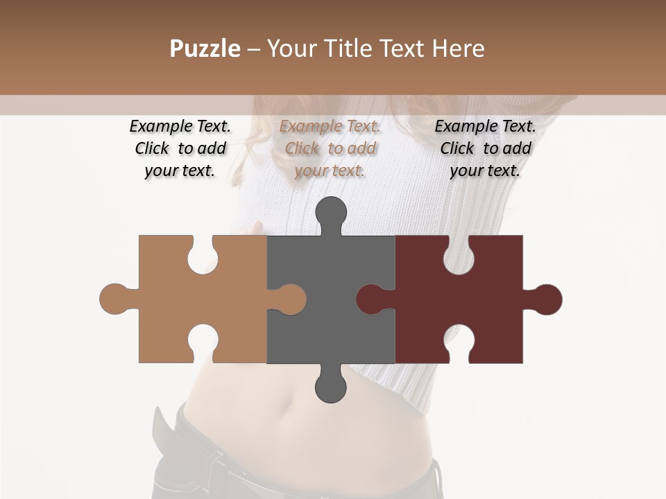 Lady Girl Blue PowerPoint Template