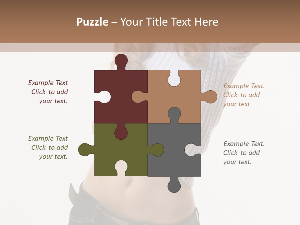 Lady Girl Blue PowerPoint Template