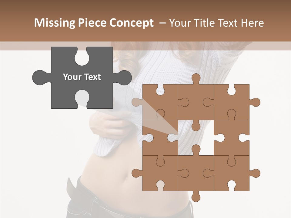 Lady Girl Blue PowerPoint Template