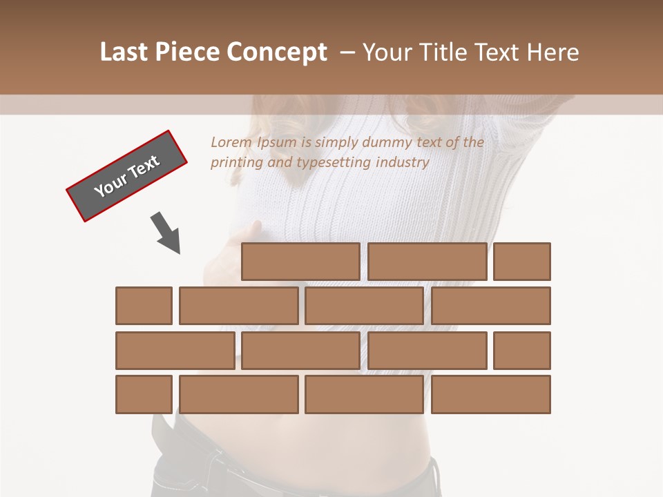 Lady Girl Blue PowerPoint Template