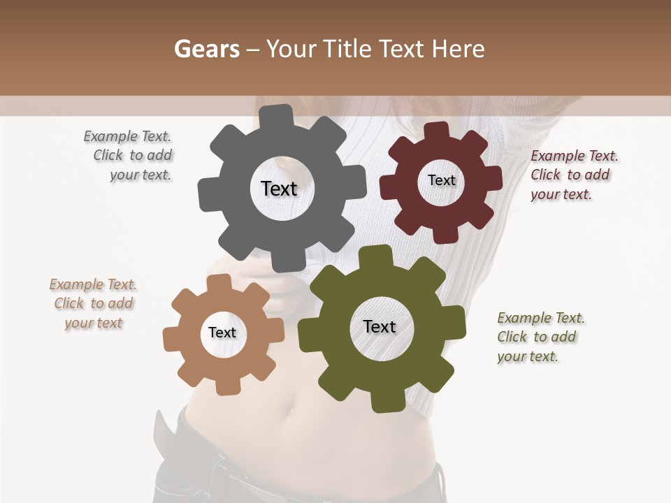 Lady Girl Blue PowerPoint Template