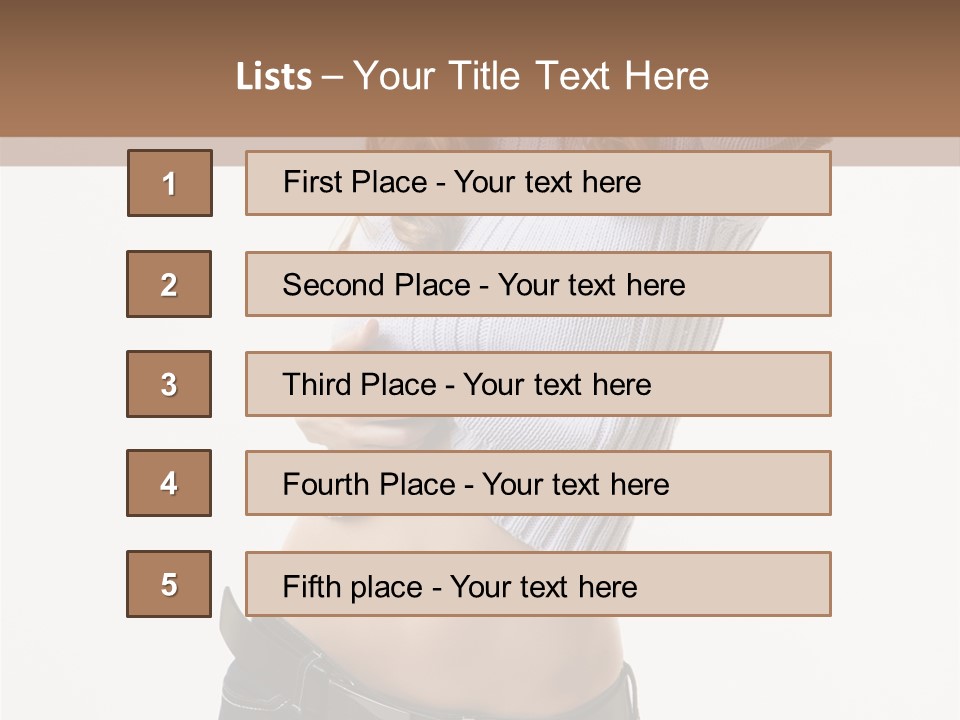Lady Girl Blue PowerPoint Template
