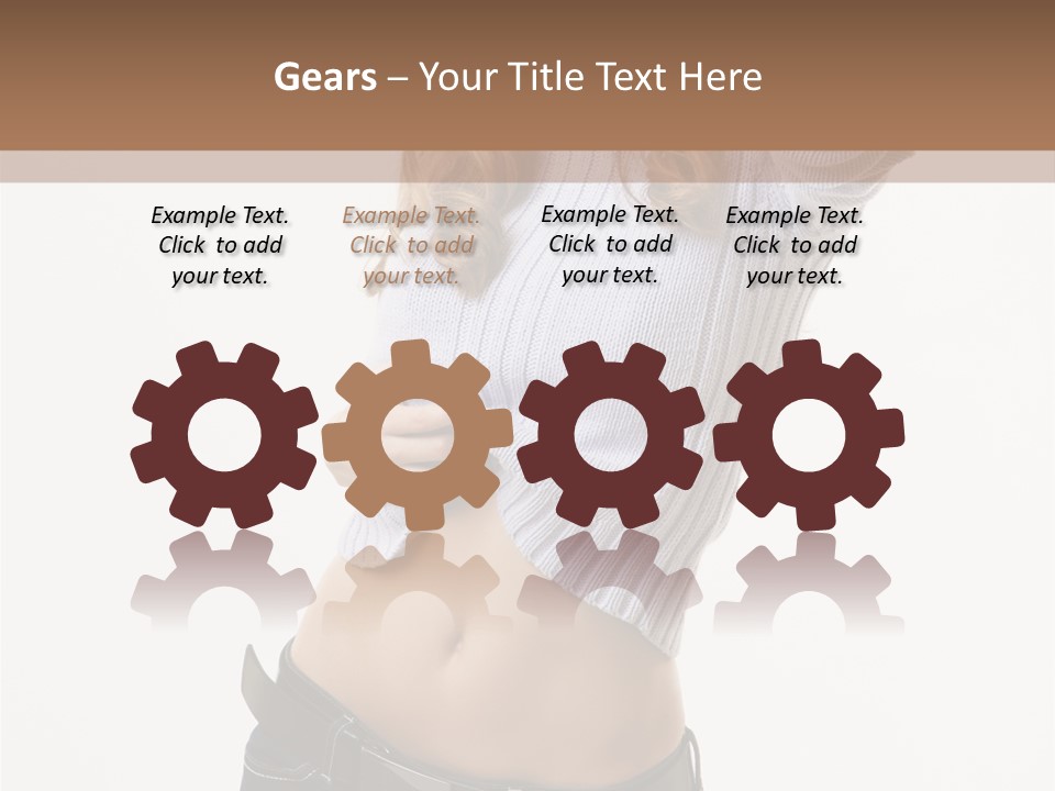 Lady Girl Blue PowerPoint Template