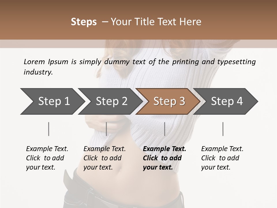 Lady Girl Blue PowerPoint Template