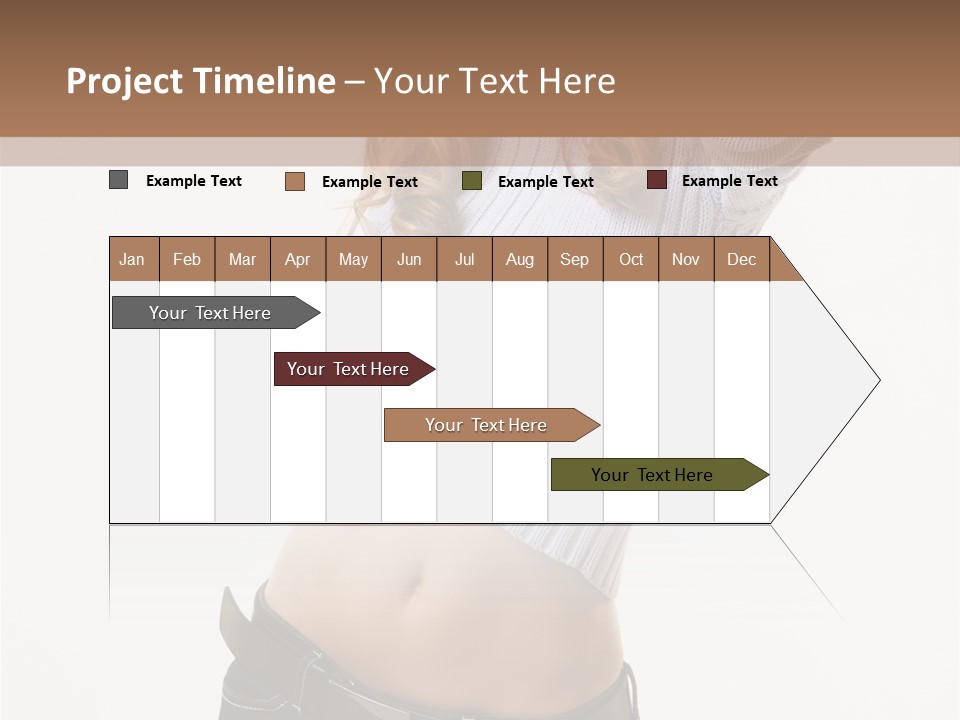 Lady Girl Blue PowerPoint Template