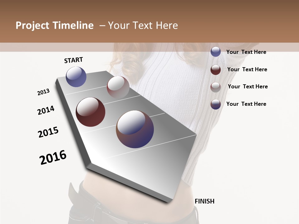 Lady Girl Blue PowerPoint Template