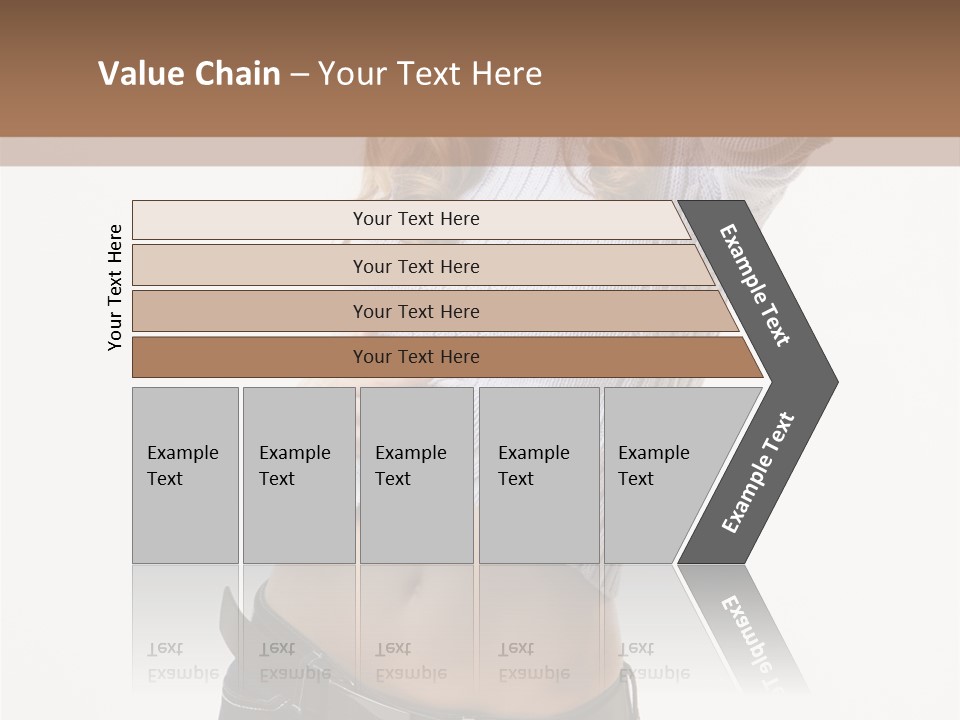 Lady Girl Blue PowerPoint Template