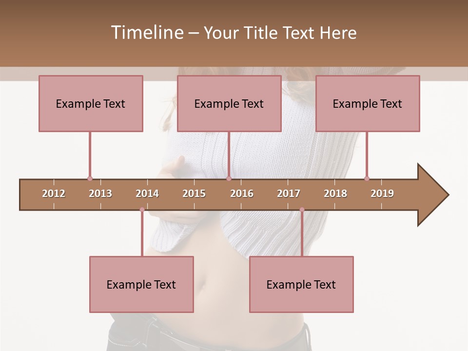 Lady Girl Blue PowerPoint Template