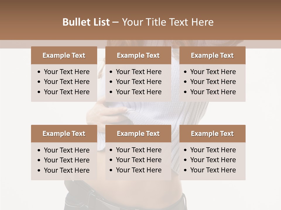 Lady Girl Blue PowerPoint Template