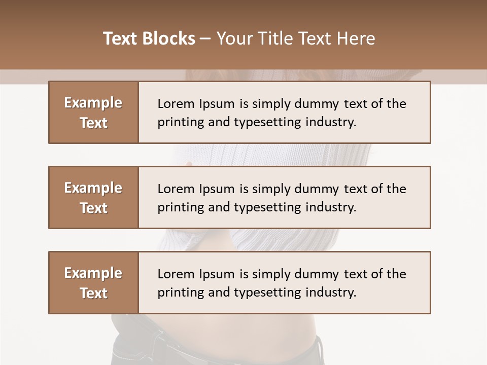 Lady Girl Blue PowerPoint Template