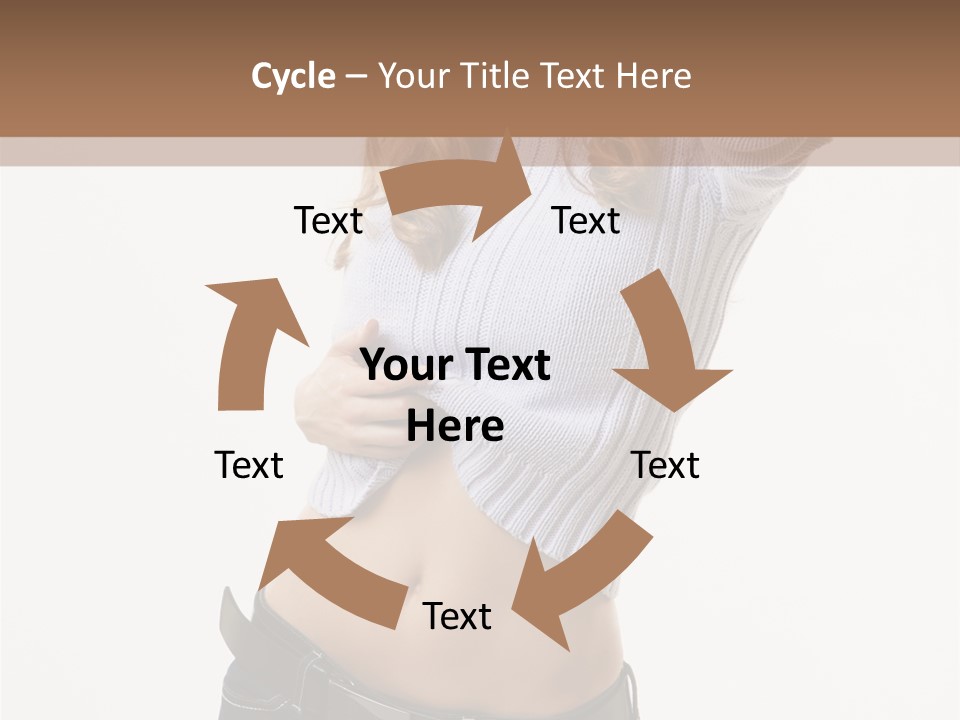 Lady Girl Blue PowerPoint Template