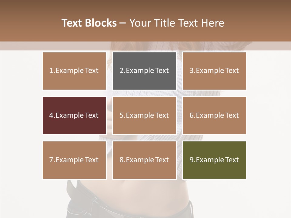 Lady Girl Blue PowerPoint Template