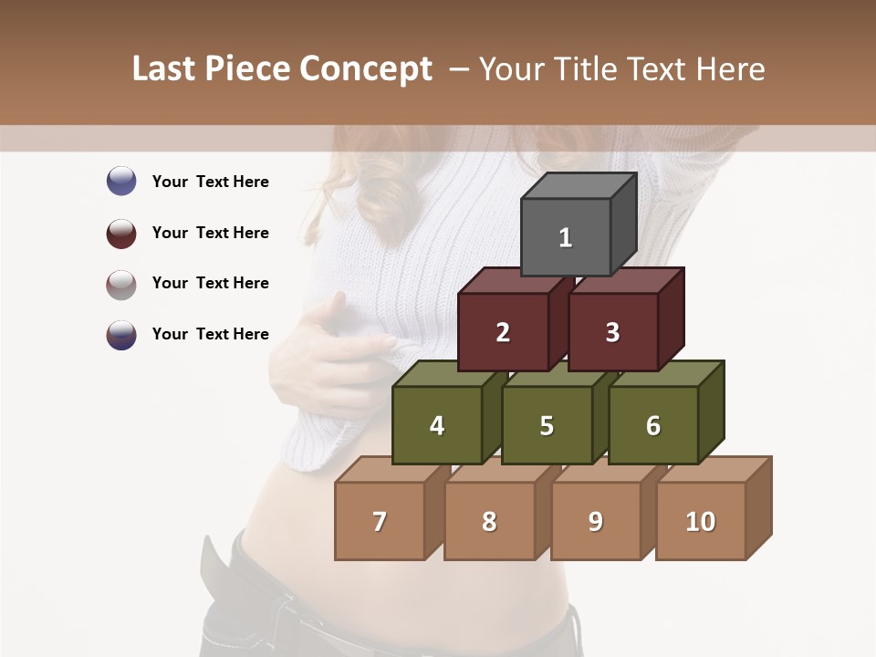 Lady Girl Blue PowerPoint Template