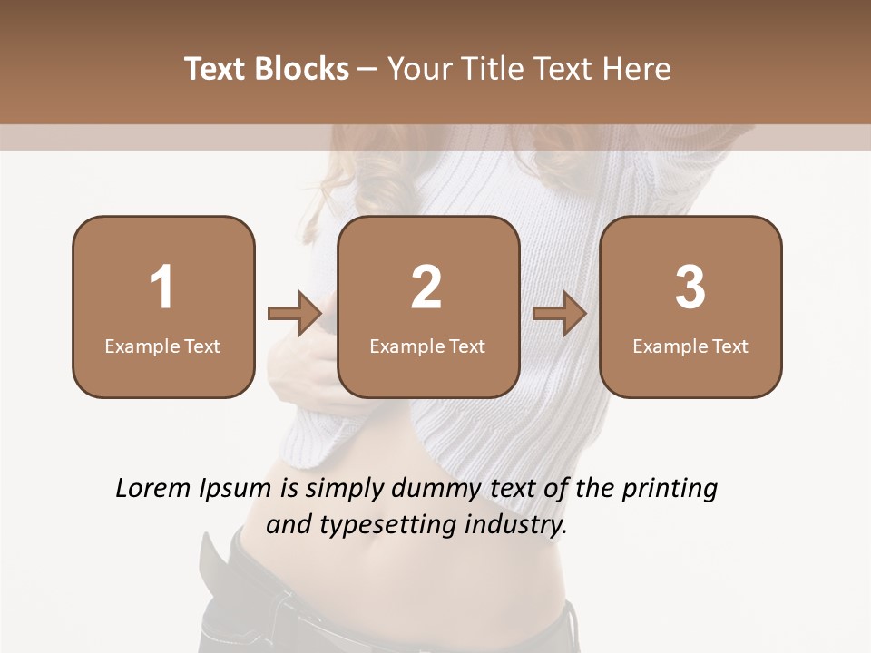 Lady Girl Blue PowerPoint Template