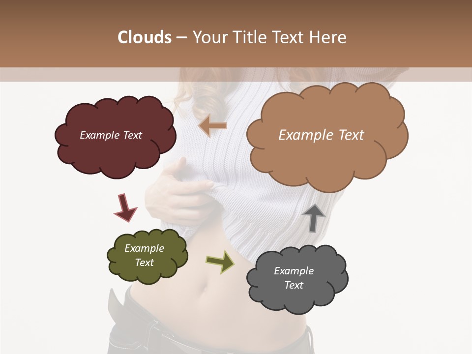 Lady Girl Blue PowerPoint Template