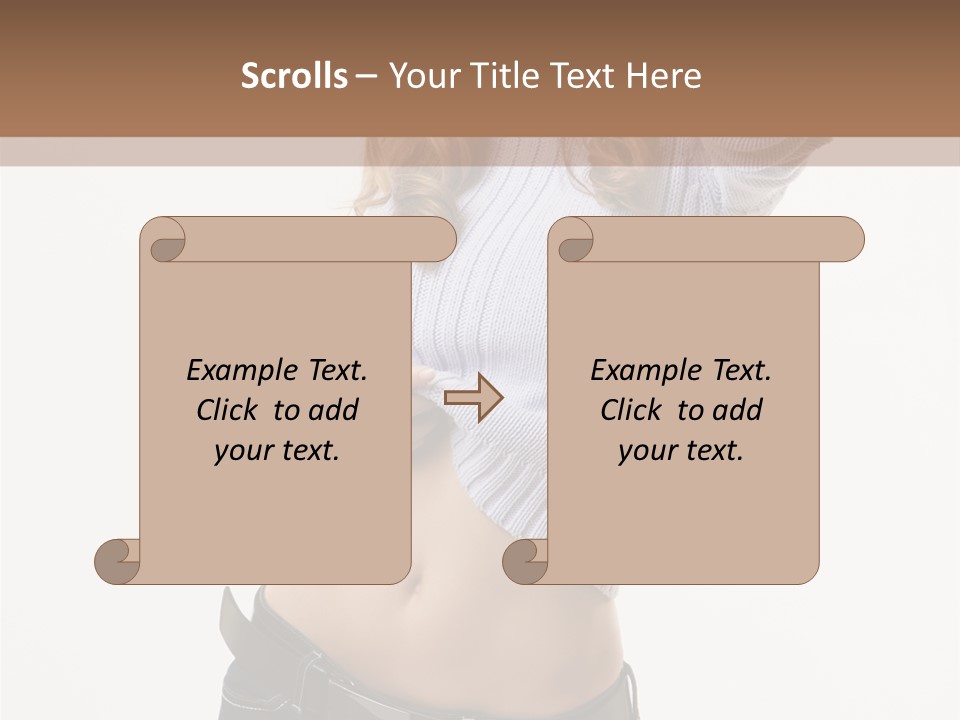 Lady Girl Blue PowerPoint Template