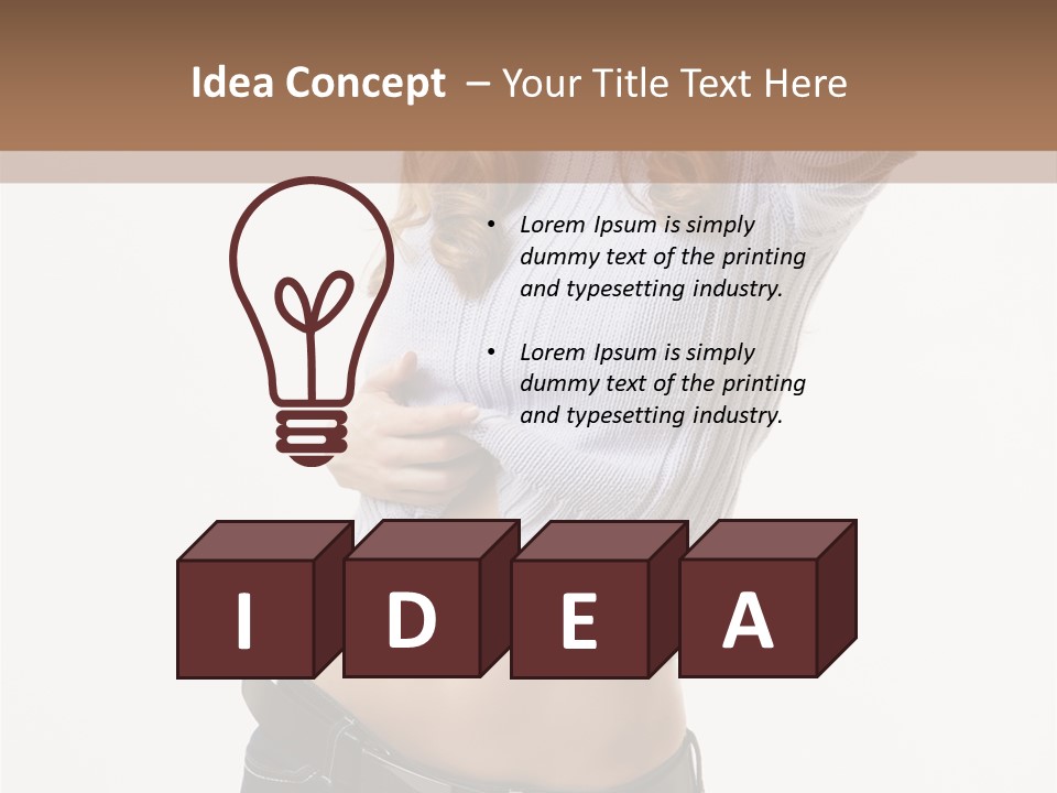 Lady Girl Blue PowerPoint Template