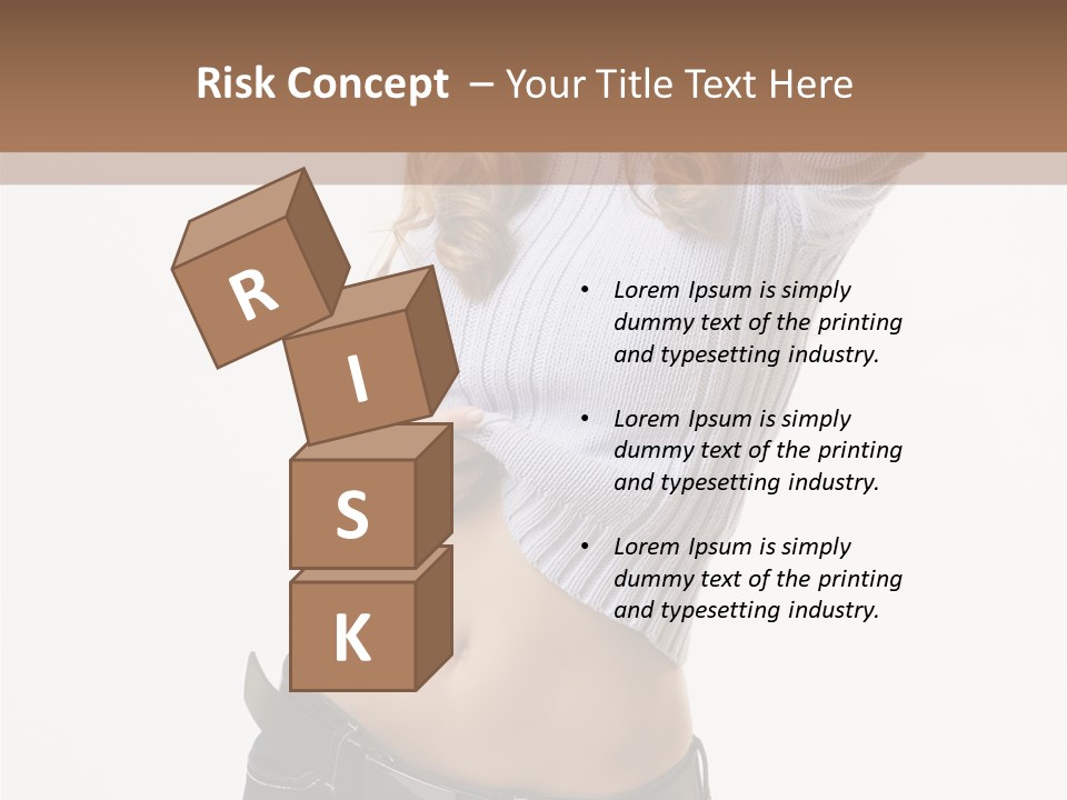 Lady Girl Blue PowerPoint Template