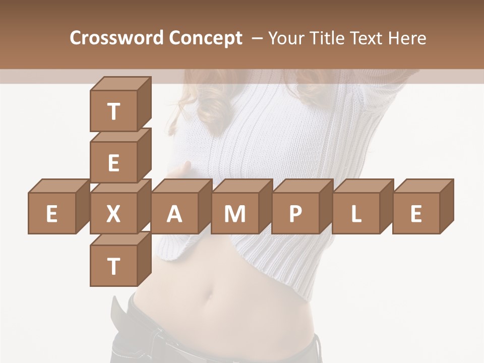 Lady Girl Blue PowerPoint Template