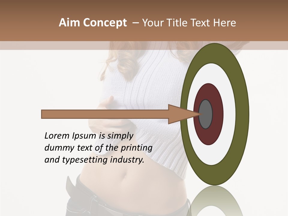 Lady Girl Blue PowerPoint Template