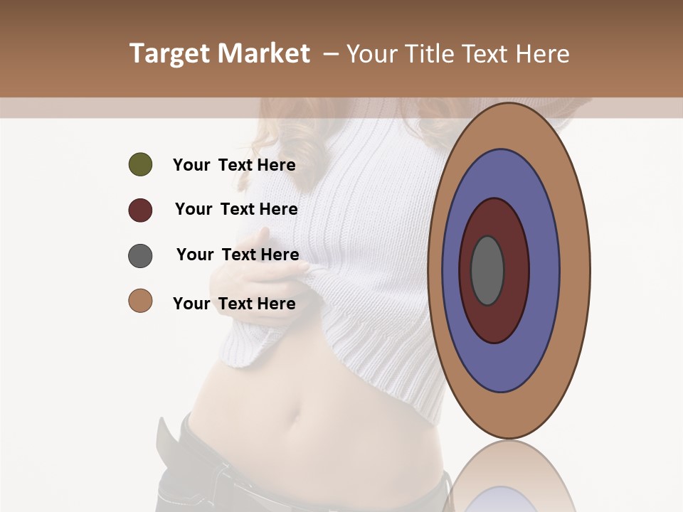 Lady Girl Blue PowerPoint Template