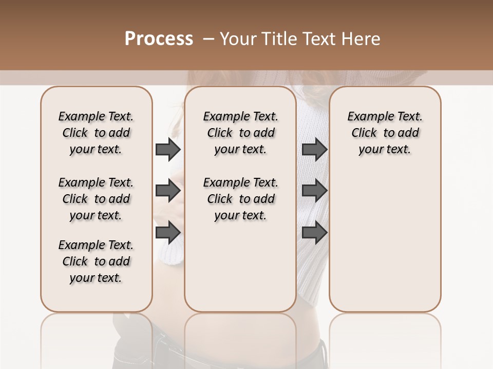 Lady Girl Blue PowerPoint Template